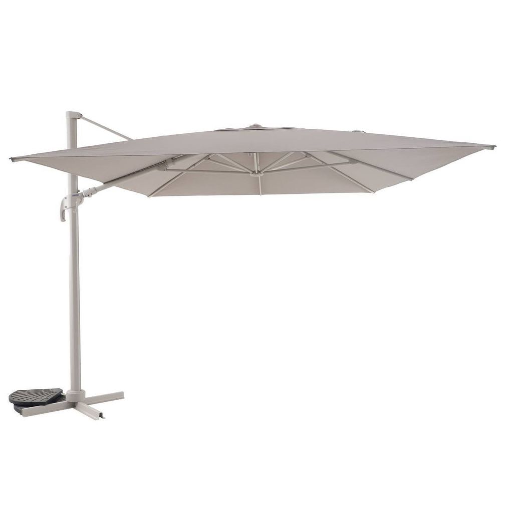 Rechteckiger freistehender sonnenschirm "melhia" flachs 4x3m - Hespéride