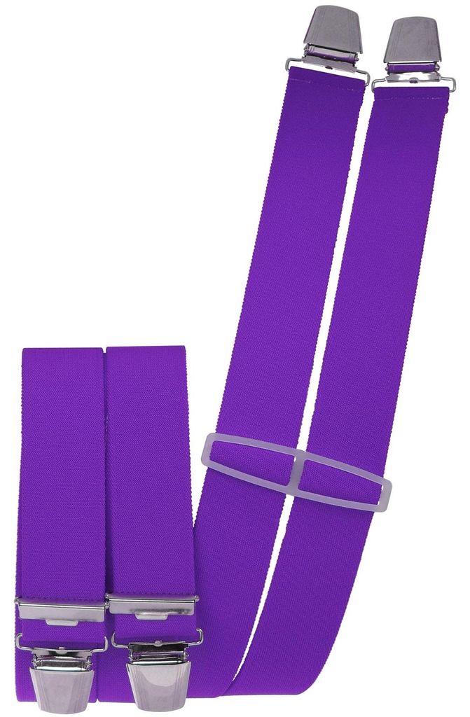 Hosenträger mit 4 extra starken  Clips uni Farben Produktbild 