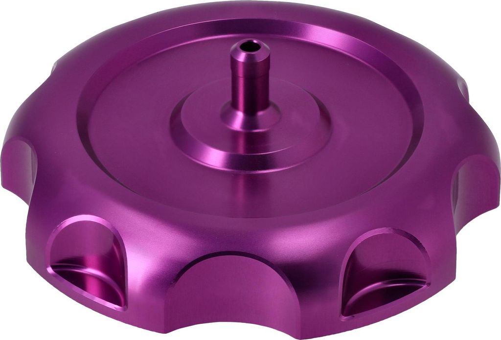 CNC Tankdeckel mit Entlüftung, "Racing Optik", Violett - für Simson S50, S51, SR50, SR80, KR51 Schwalbe, SR4 Vogelserie