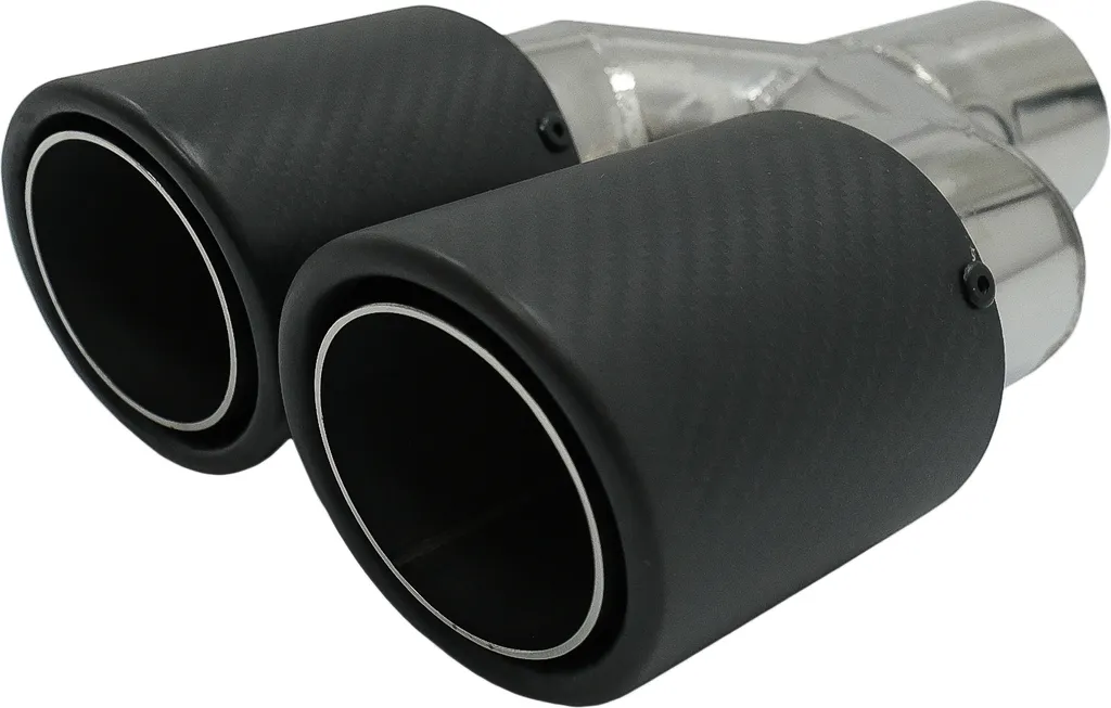 Silencieux universel en fibre de carbone entrée 58mm pour côté gauche