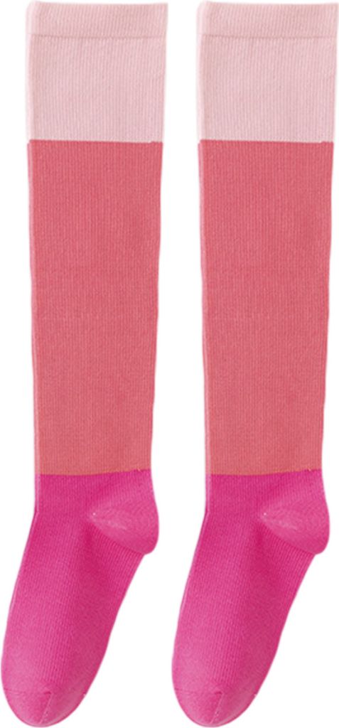 1 Paar Sport-Kompressionsstrümpfe, Farbblock, hohe Elastizität, atmungsaktiv, unter dem Knie, lange Socken, Outdoor-Fitness-Socken, lange Schlauc...