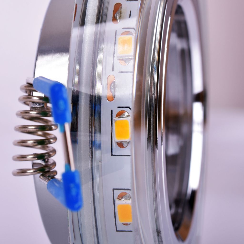 10x MAXKOMFORT Glas Einbaustrahler mit LED Dekoring IP20 Produktbild 3