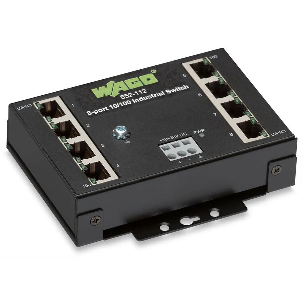 Switch Ethernet WAGO série 852 REG haute vitesse pour réseau stable