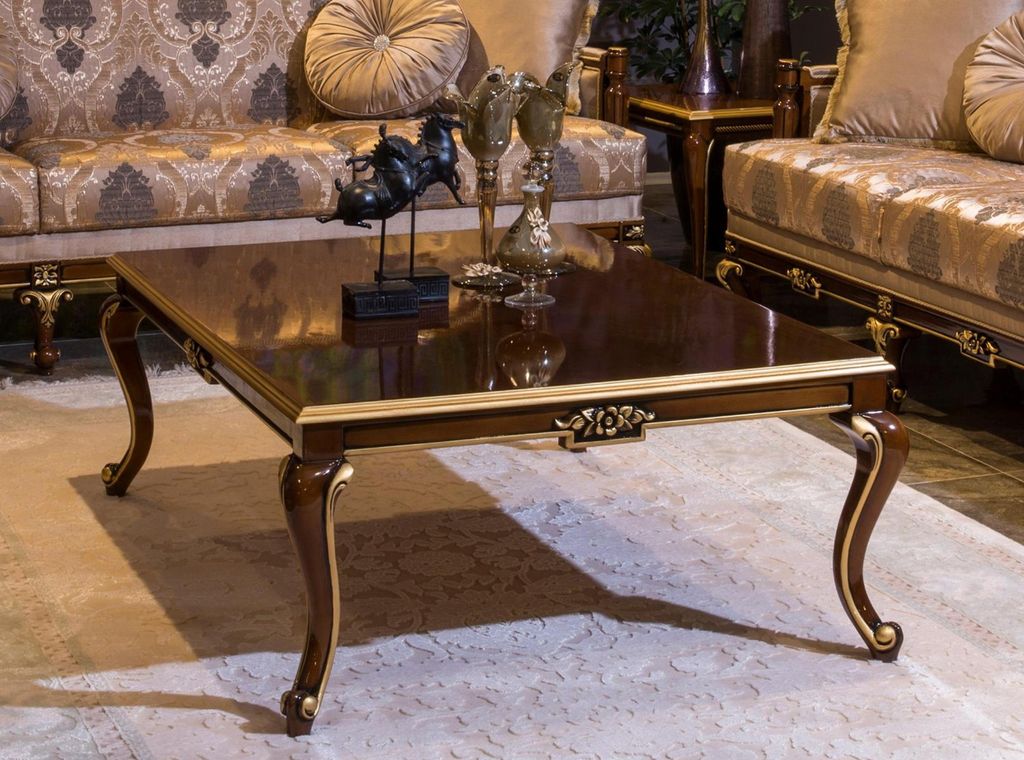 Luxus Couchtisch Braune Couchtische Wohnzimmer Holz Tisch Beistelltisch Möbel