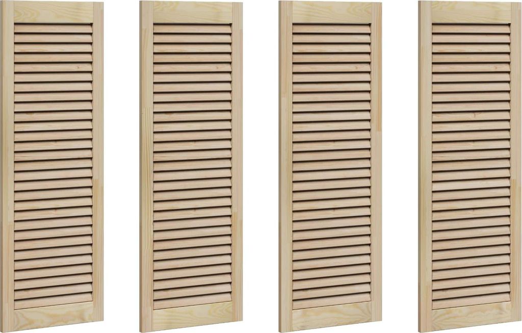 Schranktür 4 pcs Natur 110 x 2,1 x 39,5 cm Massives Kiefernholz