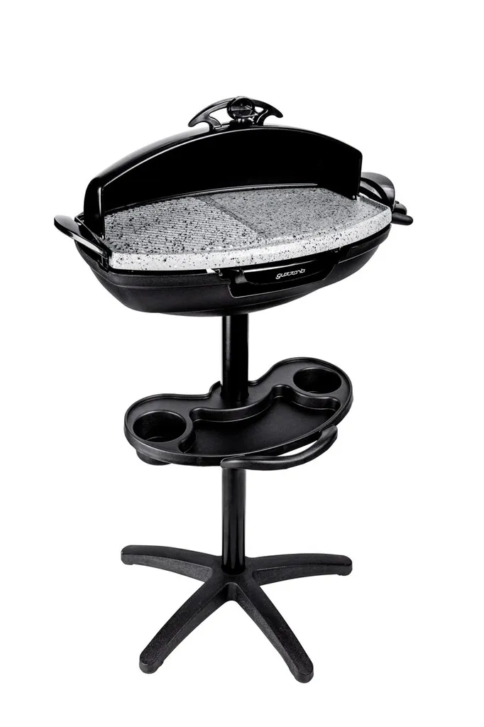 Barbecue électrique Guzzanti GZ 349 avec plaque antiadhésive et pieds