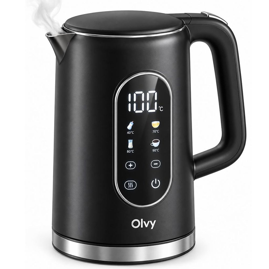 Olvy Wasserkocher mit Temperatureinstellung 1,7L – Produktbild 