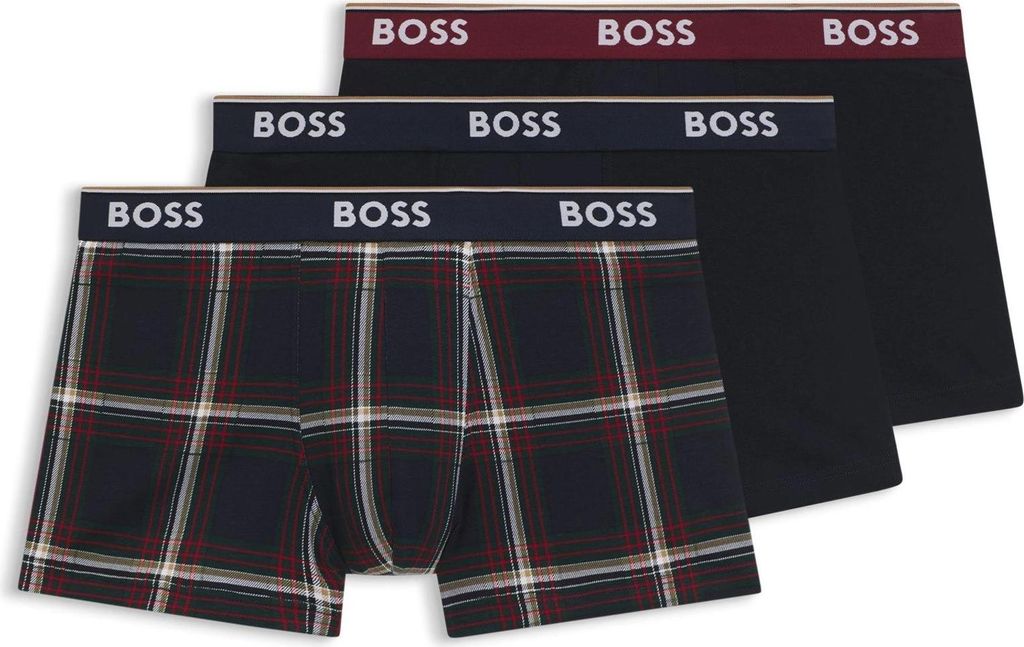 BOSS 3er-Pack Herren-Boxershorts aus Baumwolle mit elastischem Bund und Logo 50531701