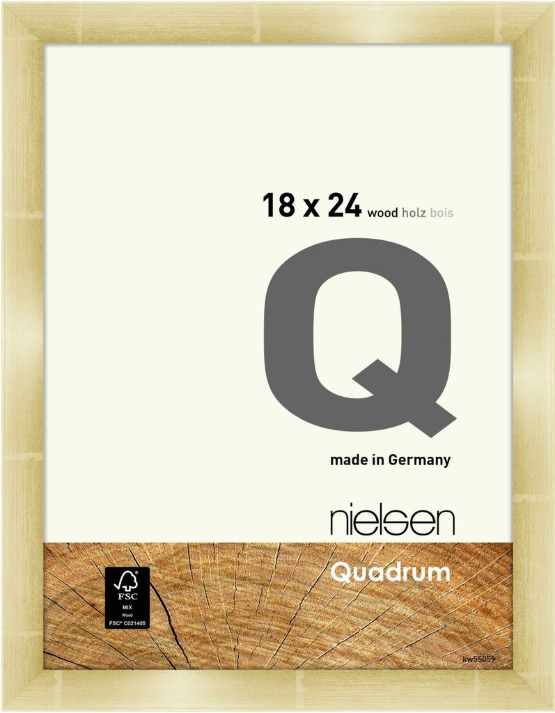 nielsen Holz Bilderrahmen Quadrum, 18x24 cm, Gold