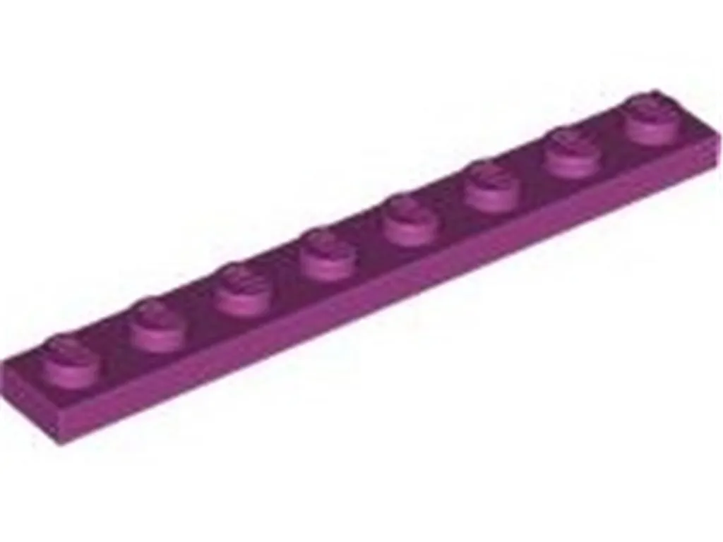 Lego 1x8 Magenta 3460 : Lot de 250 Plaques de Finition Haute Qualité ABS