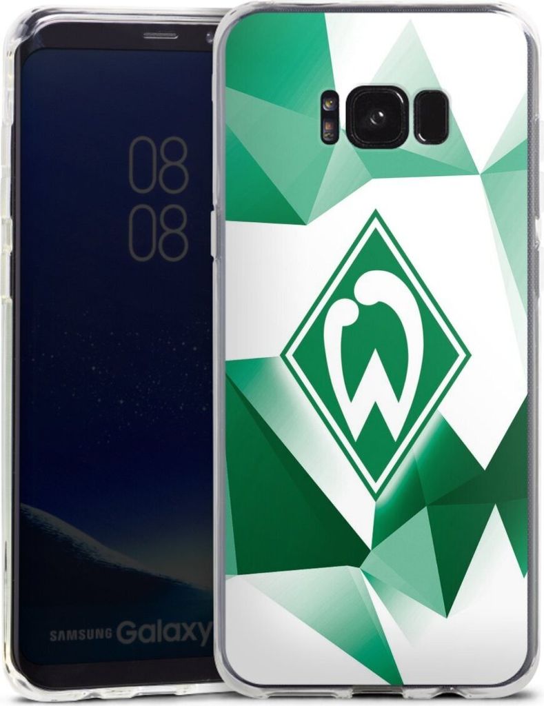 DeinDesign Handyhülle für Samsung Galaxy S8 Plus Silikon Hülle Case Smartphone Schutzhülle Offizielles Lizenzprodukt SV Werder Bremen Tarnmuster