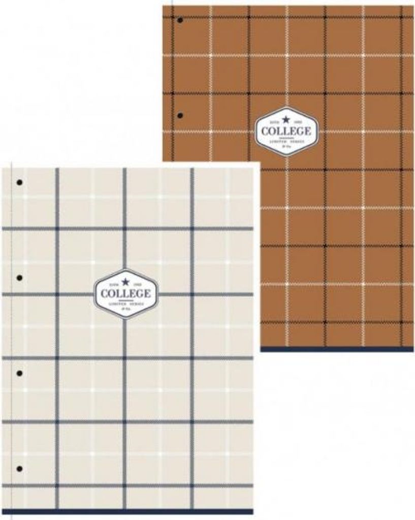 SHKOLYARYK Design-Spiralnotizbuch A4+, 80 Blatt, quadratisch, gemischte Motive, 104021003