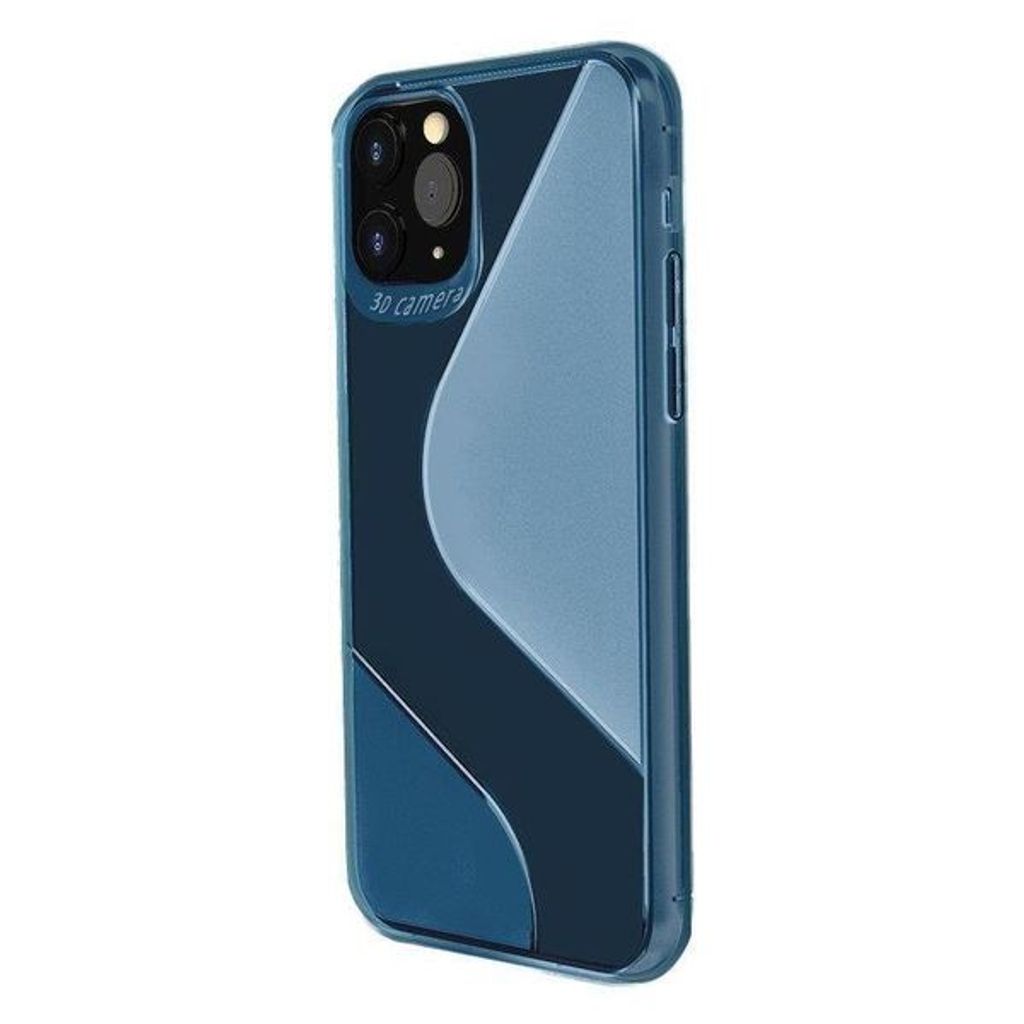 S-Case Flexibel Handyhlle TPU Schutzhlle fr iPhone 12 Pro / iPhone 12 blau