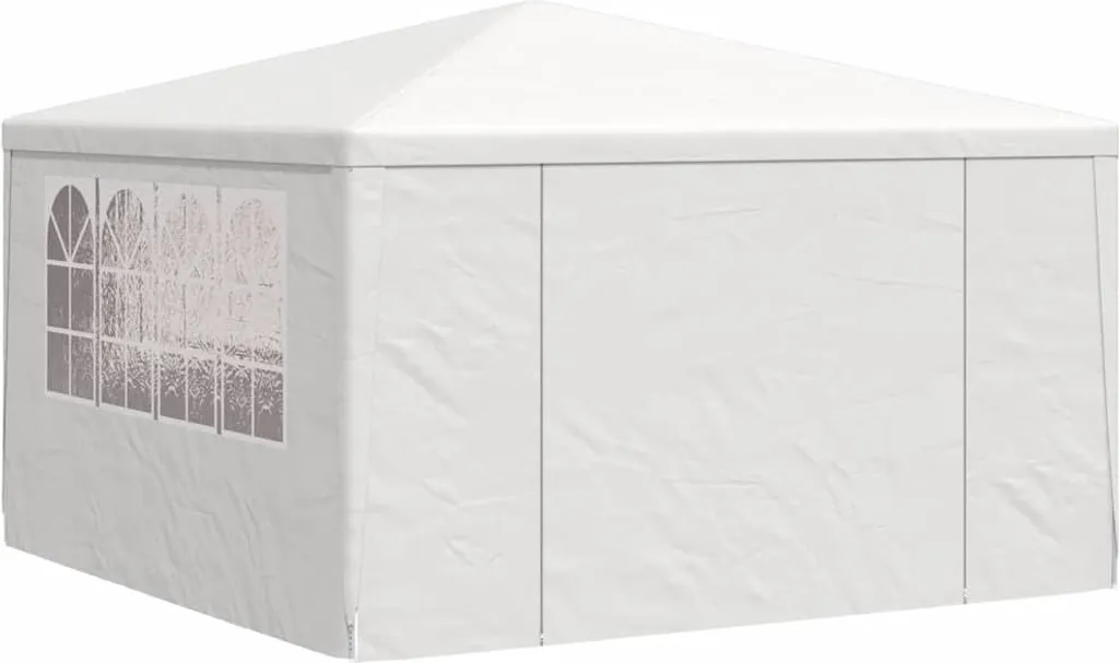 vidaXL Tenda per Feste 4x4m Bianca: Gazebo Professionale con Pareti