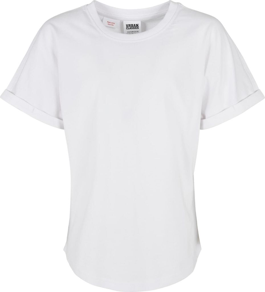 UCK1561 - Boys Long Shaped Turnup Tee white 110/116