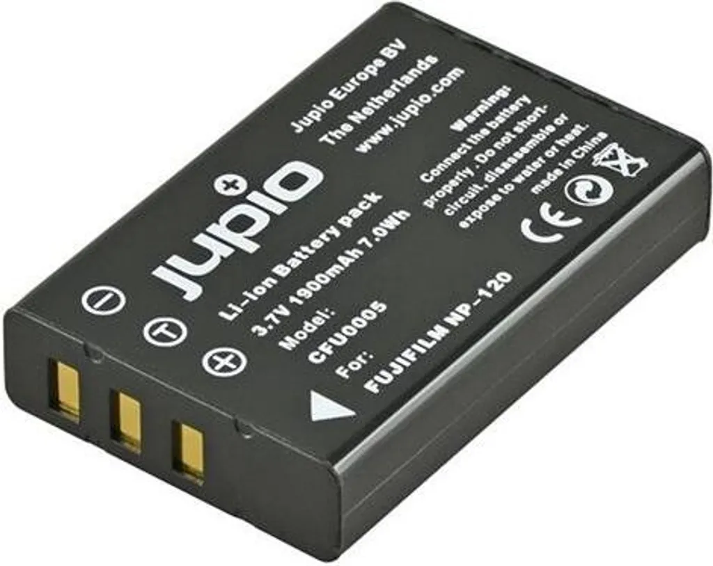 Jupio NP-120 Batteria per Pentax Optio e Fuji FinePix - 1900mAh