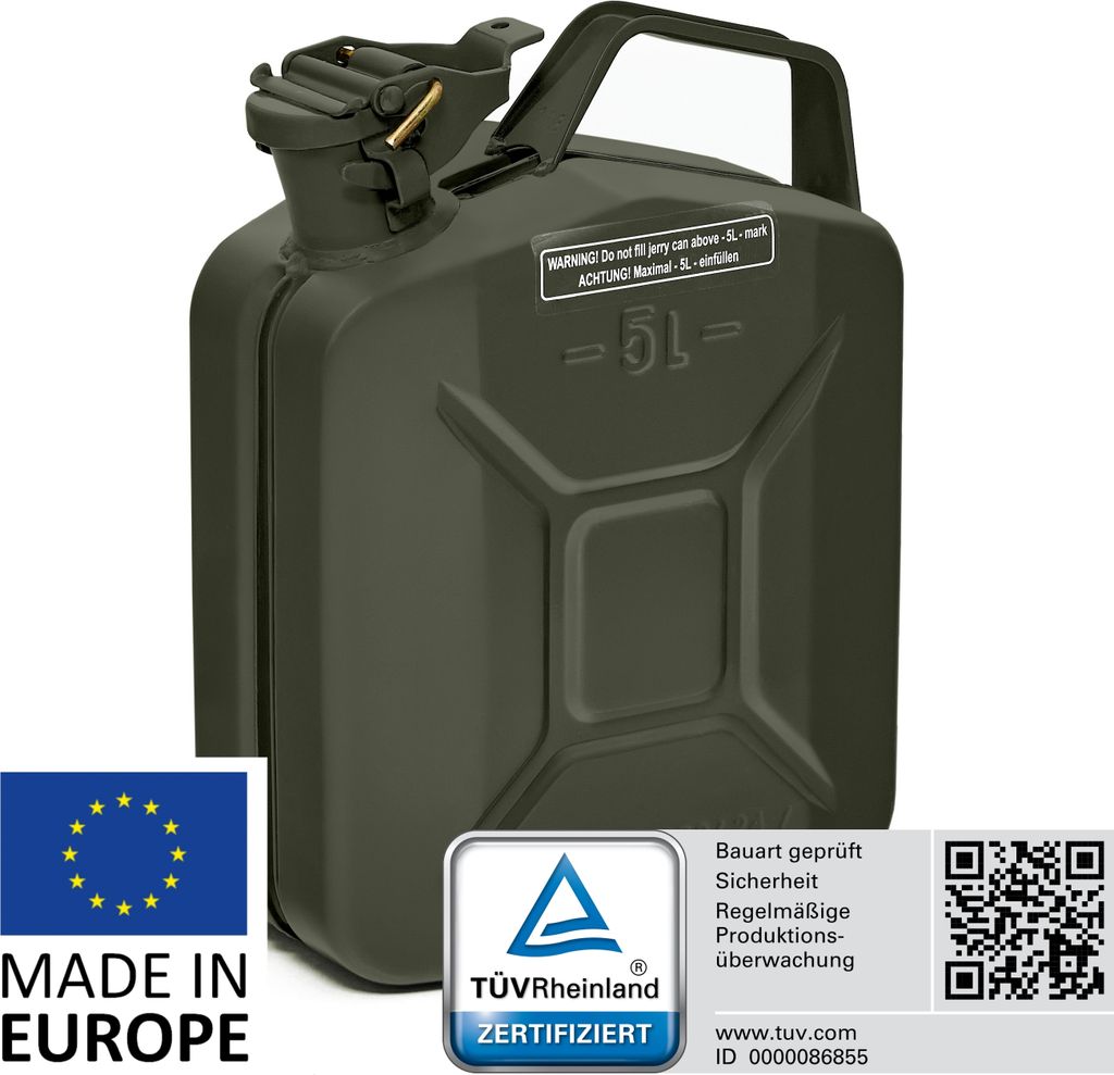 BW® Kraftstoffkanister Metall Benzinkanister 5 Liter - Produktbild 
