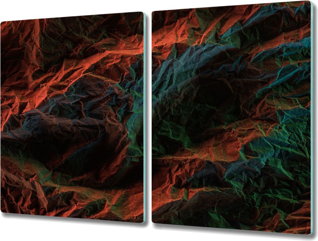 Coloray Herdabdeckplatte 2x40x52 cm Schneidebrett Kochplattenabdeckung Küchenbrett Hackbrett - Rechnung zerknittertes Papier