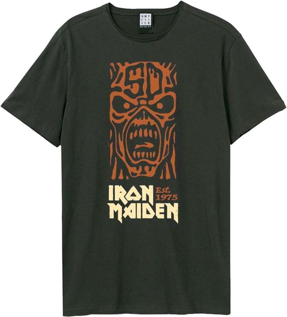 Amplified - "50th Totem Pole" T-Shirt für Herren GD3182 (3XL) (Holzkohle/Orange)