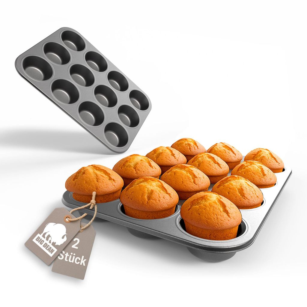 BigDean 2er Set Muffin Backform antihaftbeschichtet Produktbild 