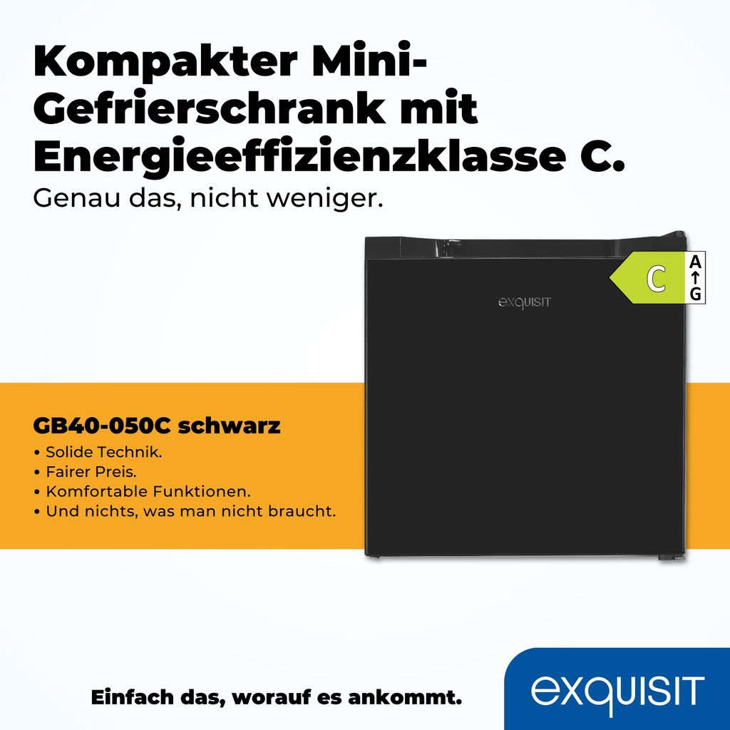 Exquisit Mini-Gefrierschrank, Tiefkühlschrank, 31 Liter