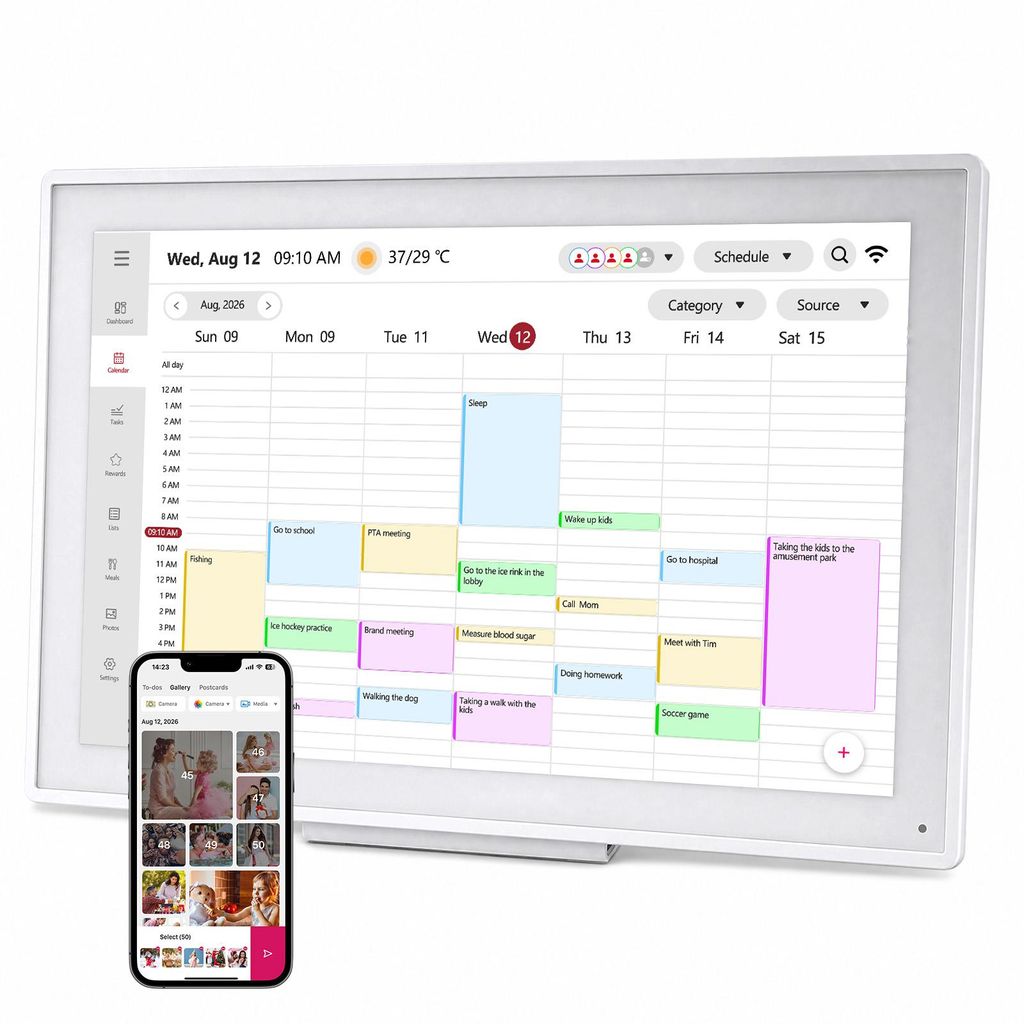 HDeye Calendario elettronico intelligente da 16" e cornice Immagine del prodotto 