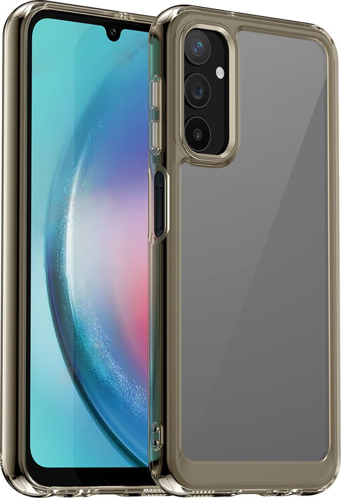 Schutzhülle für Samsung Galaxy A25 Klar Rückseite Stoßfeste TPU Silikon Bumper Hülle Grau