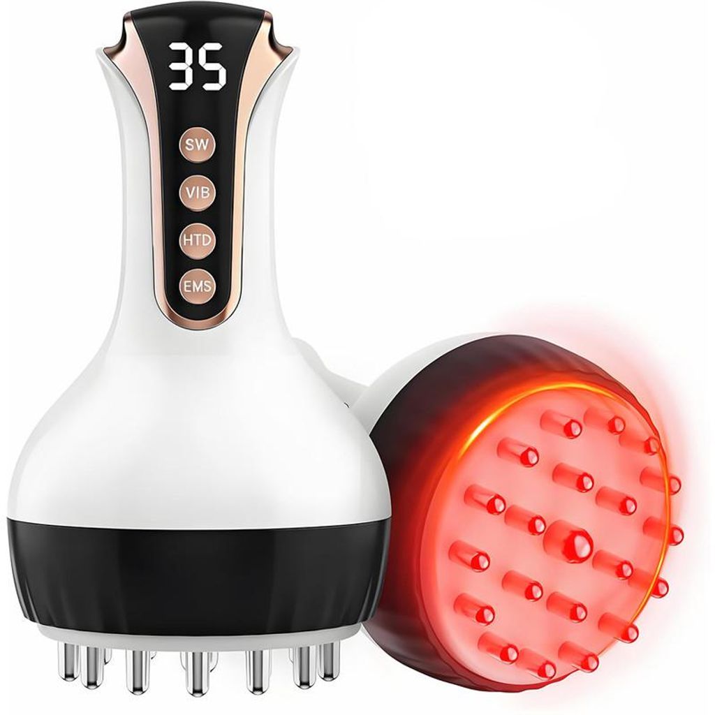 Lymphdrainage Massagegerät mit Wärme Körpermassagegerät Mikrostrom & Vibration Anti-Cellulite Massager Körperformung für Bauch Beine Arme Zuh...