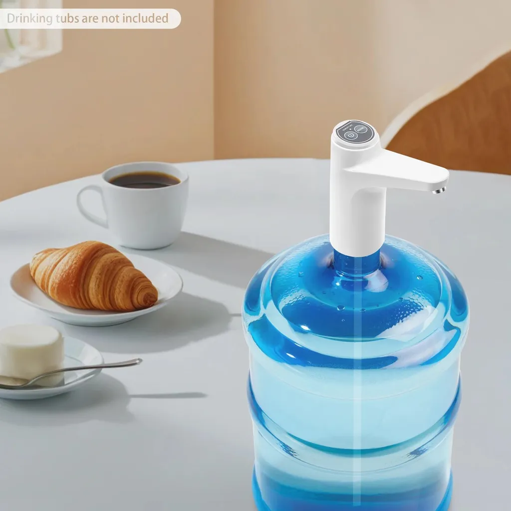 Distributeur d'eau électrique USB blanc avec bouton tactile 1,2L - 4