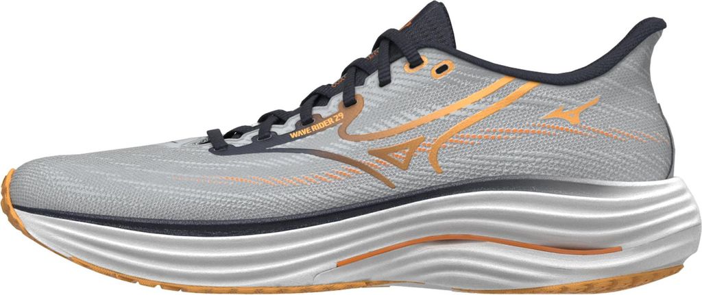Mizuno Wave Rider 29 - harbor mist/baritone blue/tang orange, Größe:12