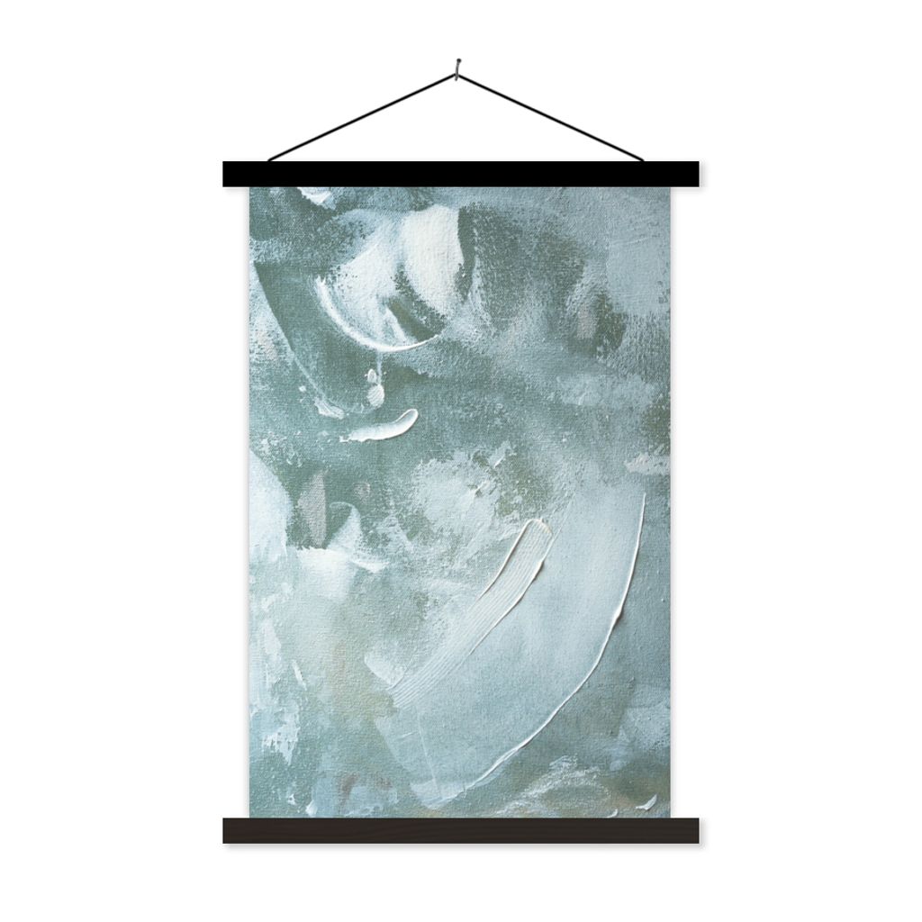 MuchoWow Textilposter Acrylfarbe - Abstrakt - Design 120x180 cm mit schwarzem Rahmen - Fotos