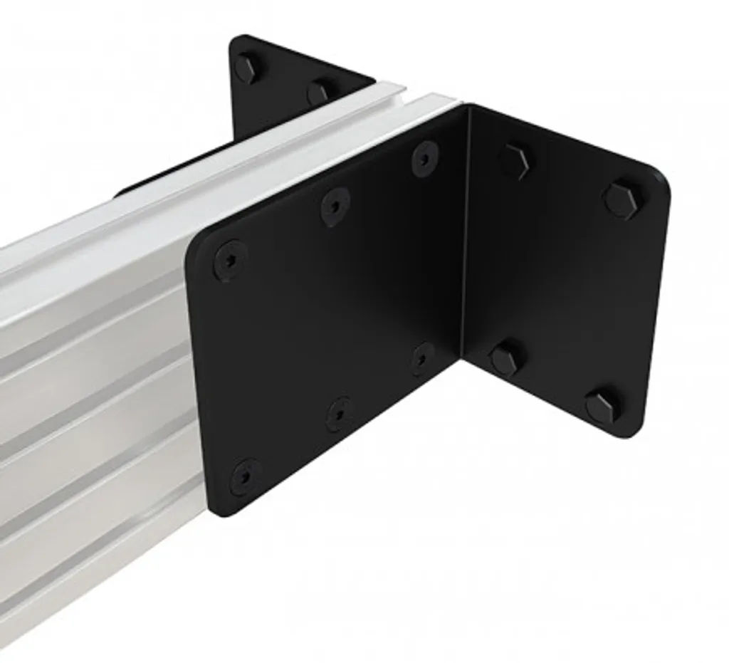 B-Tech BT8390-WFK4 Console de Fixation Murale Rail 90mm Noir 25kg