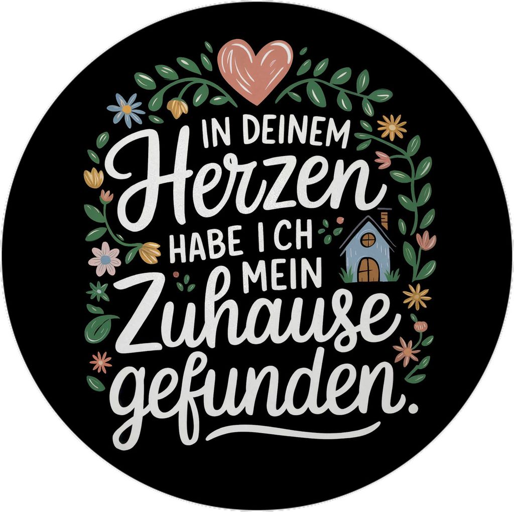 Herz mit Blumen Zuhause im Herzen Magnet mit Flaschenöffner