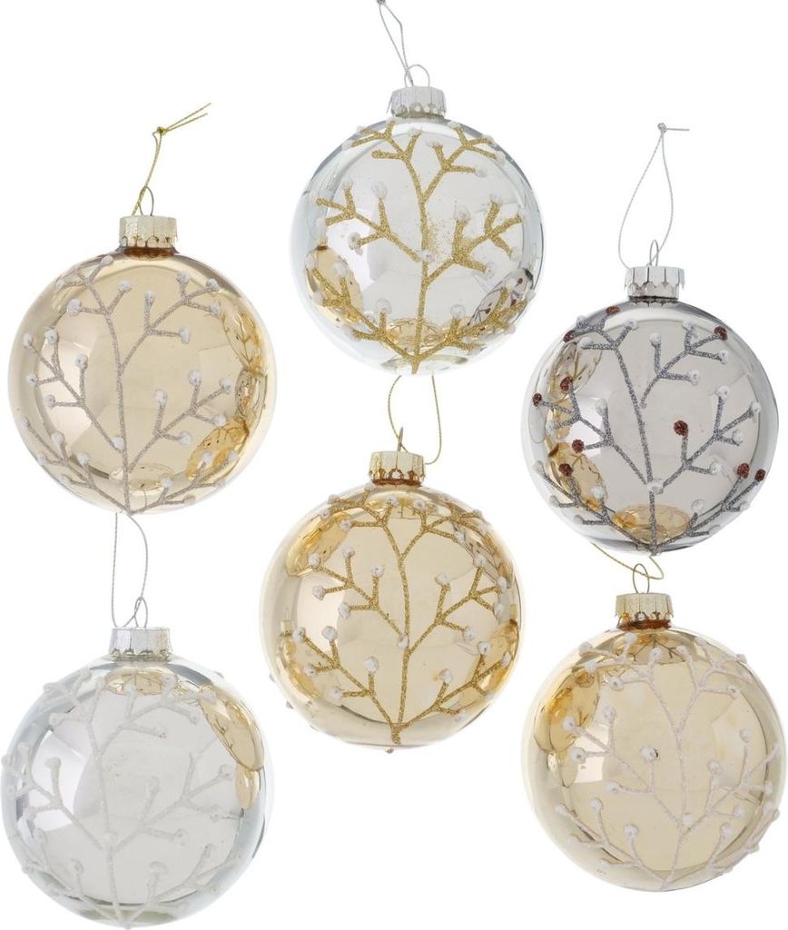 Boltze Gruppe Daria Weihnachtskugel sortiert 8cm (1 Stück)