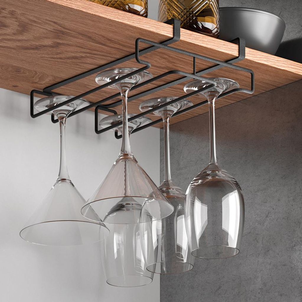 metaltex Gläserhalter My-Glass LAVA matt-schwarz