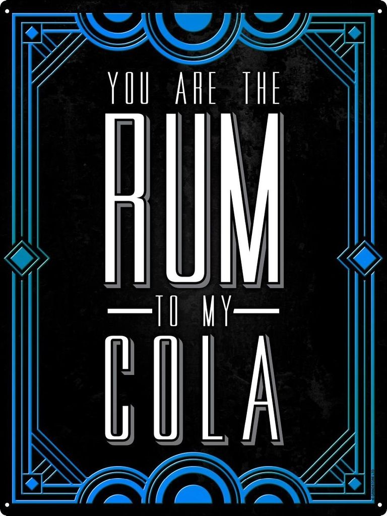 Grindstore - cedule na dveře "You Are The Rum To My Cola Obrázek produktu 1