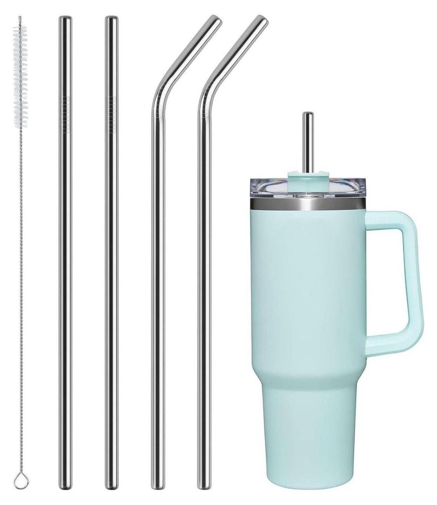 Set di 4 cannucce in acciaio inox 304 con spazzola di Immagine del prodotto 