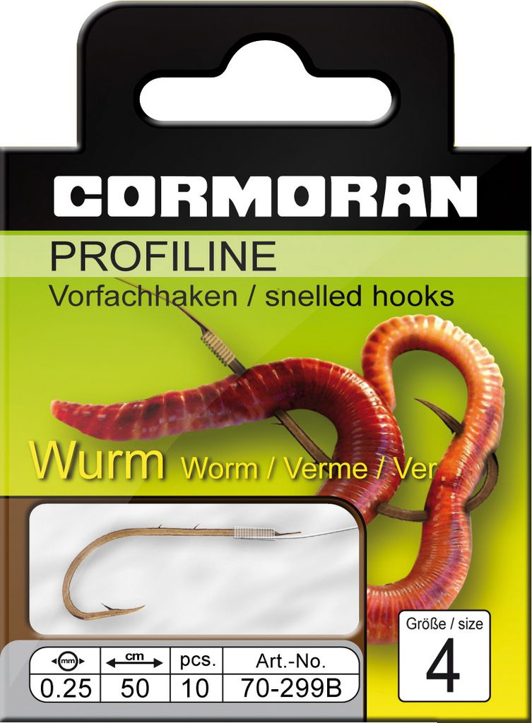 Cormoran Profiline leader con amo per vermi 299 B - misura Immagine del prodotto 