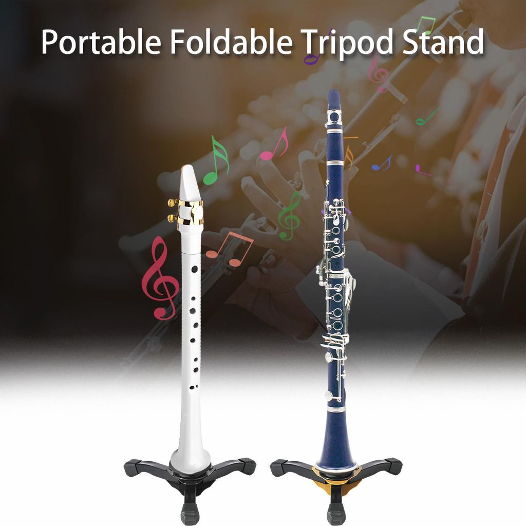 Faltbarer Stativständer für Trompete, Klarinette, Flöte, Oboe, Sopran, Saxophon, tragbares Blasinstrument, rutschfest, leicht, Halterung, Zubehör