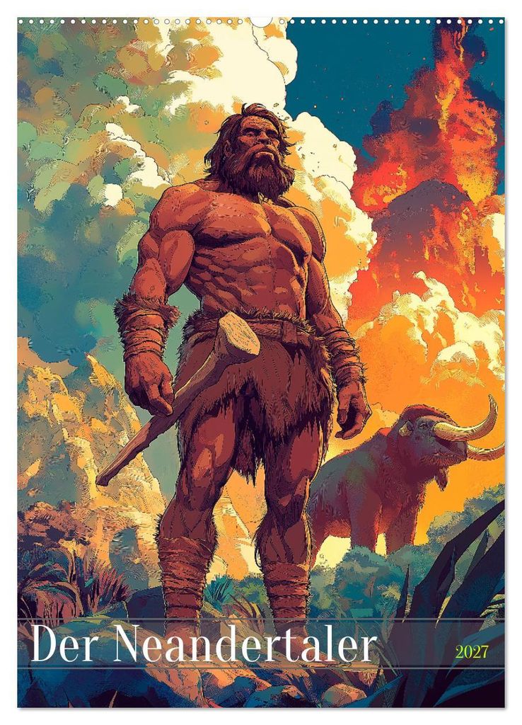 Der Neandertaler - Das vergessene Volk (Wandkalender 2027 DIN A2 hoch), CALVENDO Monatskalender