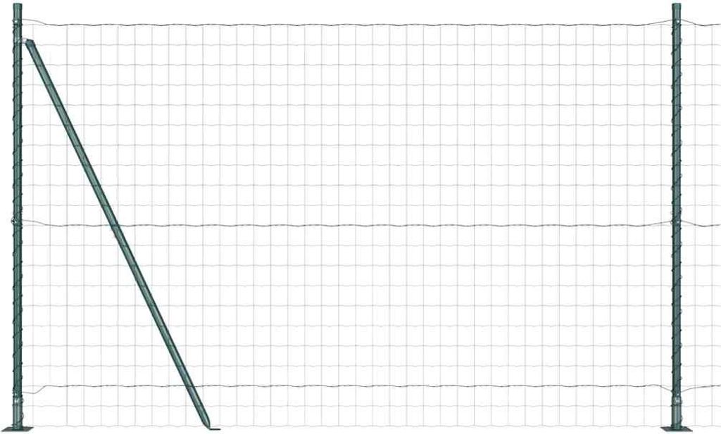 vidaXL Zaun mit Pfosten Grün 1,6 x 10 m Stahl