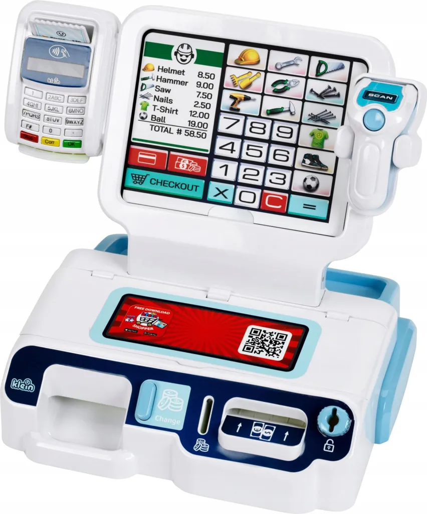 Ensemble de Simulation de Caisse Enregistreuse pour Enfants, Jouet de Magasinage avec Micro-Scanneur, Jeu Éducatif, Format 73 X 30 X 45 Pouces Ensemble de Simulation de Caisse Enregistreuse pour Enfants, Jouet de Magasinage avec Micro-Scanneur, Jeu Éducatif, Format 73 X 30 X 45 Pouces