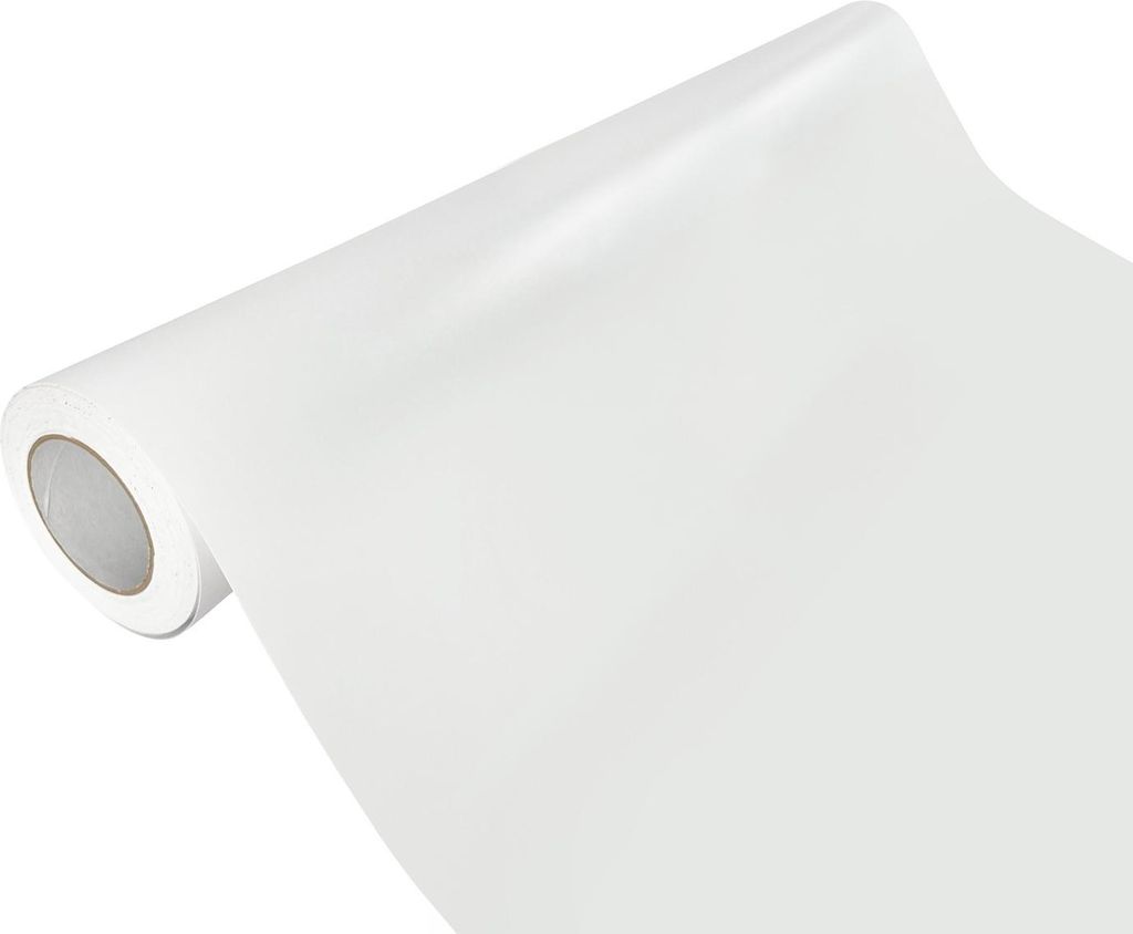 Klebefolie Möbel 100x100 cm - Weiß Matt - Möbelfolie mit Luftkanal-Kleber - Klebefolie selbstklebend für Küche, Möbel und Auto - Folie für M...