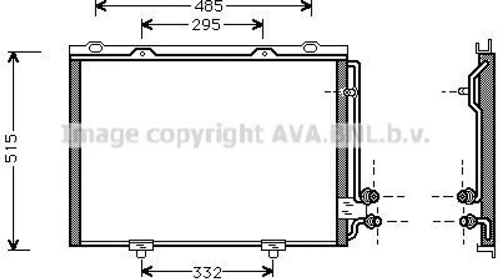 Condenseur de climatisation PRASCO MS5232 pour Classe E W210 S210 OE