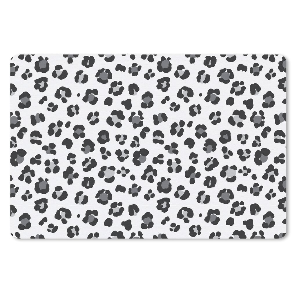 MuchoWow Mauspad Mousepad Tierprint - Panther - Schwarz - Grau 27x18 cm - Mousepads - Maus Mat - Pad - Mausunterlage - Büroartikel - Desk Matten