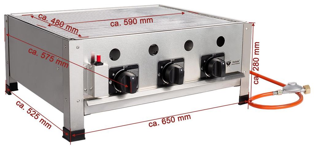 Beeketal Gasgrill Gas Grillplatte GGB-2 Produktbild 