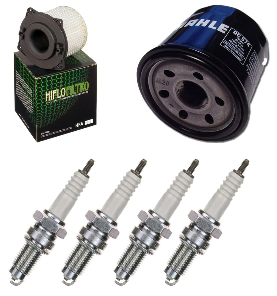 Service-Kit für Suzuki GSX 600 F 1988-1991 Luftfilter Ölfilter Zündkerzen von pamoto - Neu