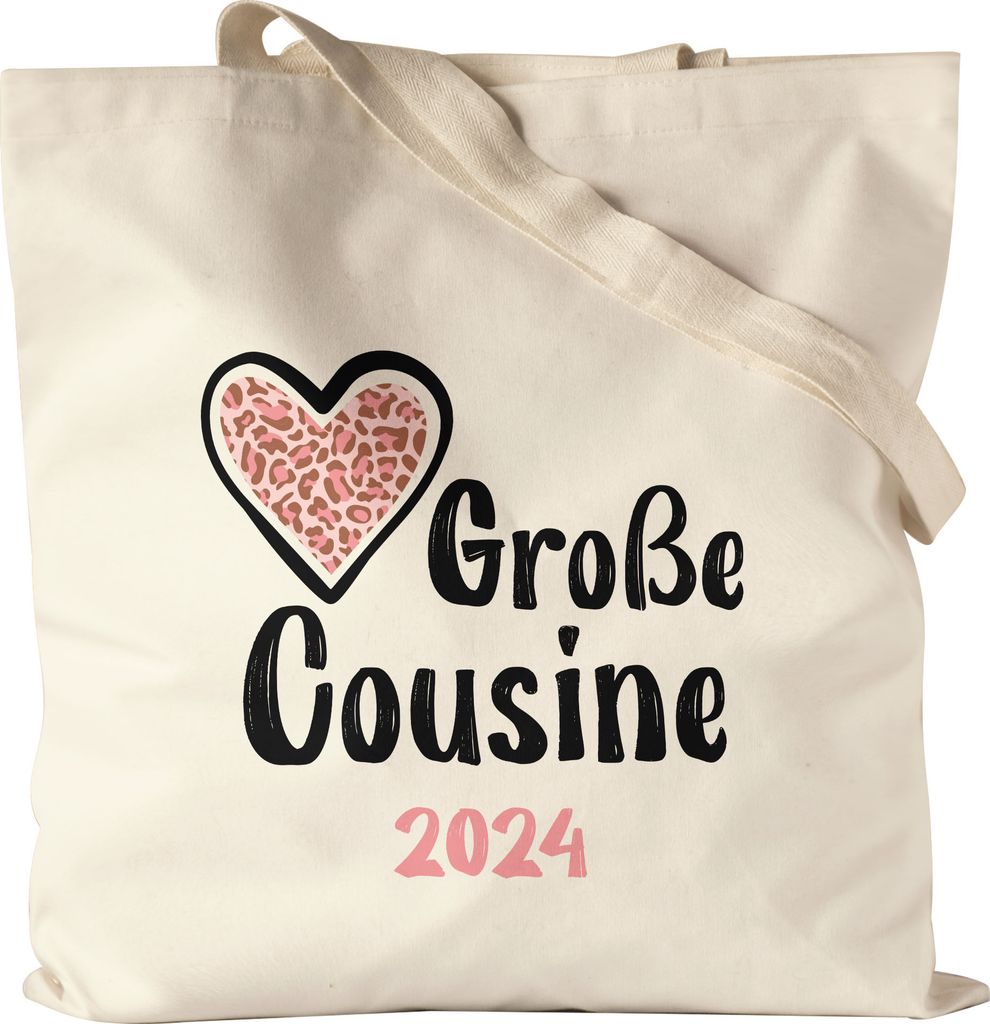 Große Cousine 2024 Stoffbeutel Jutebeutel Canvas Love Produktbild 