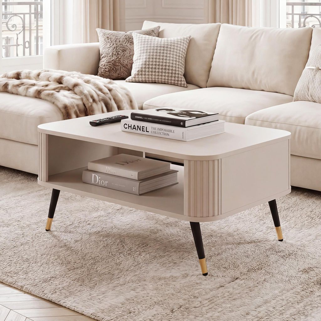 Idohome - Couchtisch AURA mit Ablagefläche 80x42x60 cm, Produktbild 