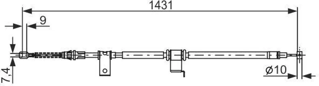 Solution frein de stationnement grippé : Câble BOSCH 1987482293 Captiva
